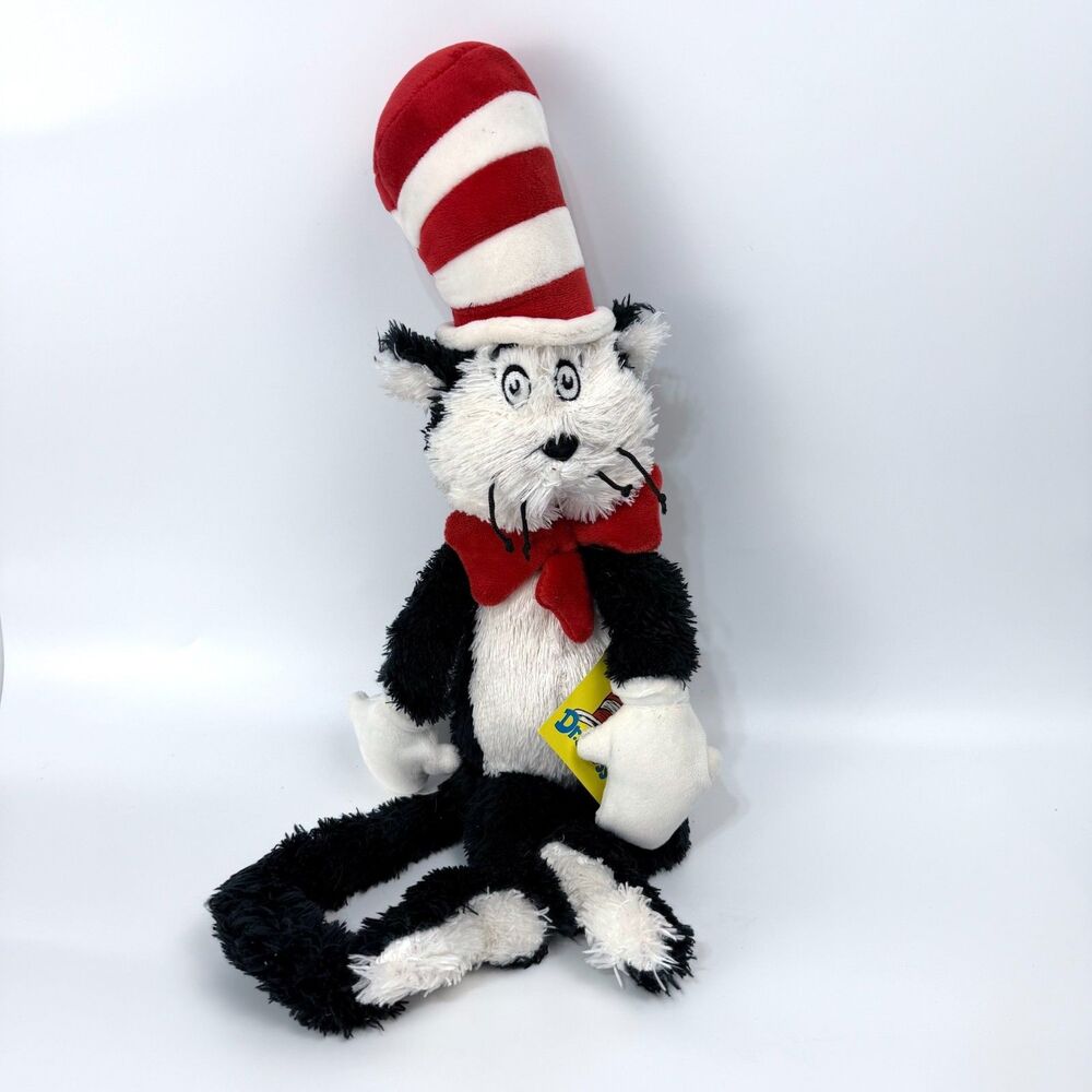 NEW Dr Seuss Cat in the Hat Small Soft Plush Toy By Manhattan Toys 2009